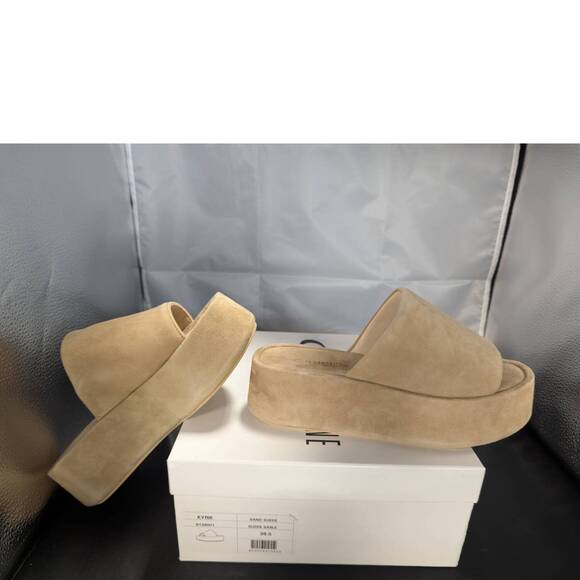 NEW LA CANADIENNE women's kyrie platform sandals in brown - Picture 2 of 3